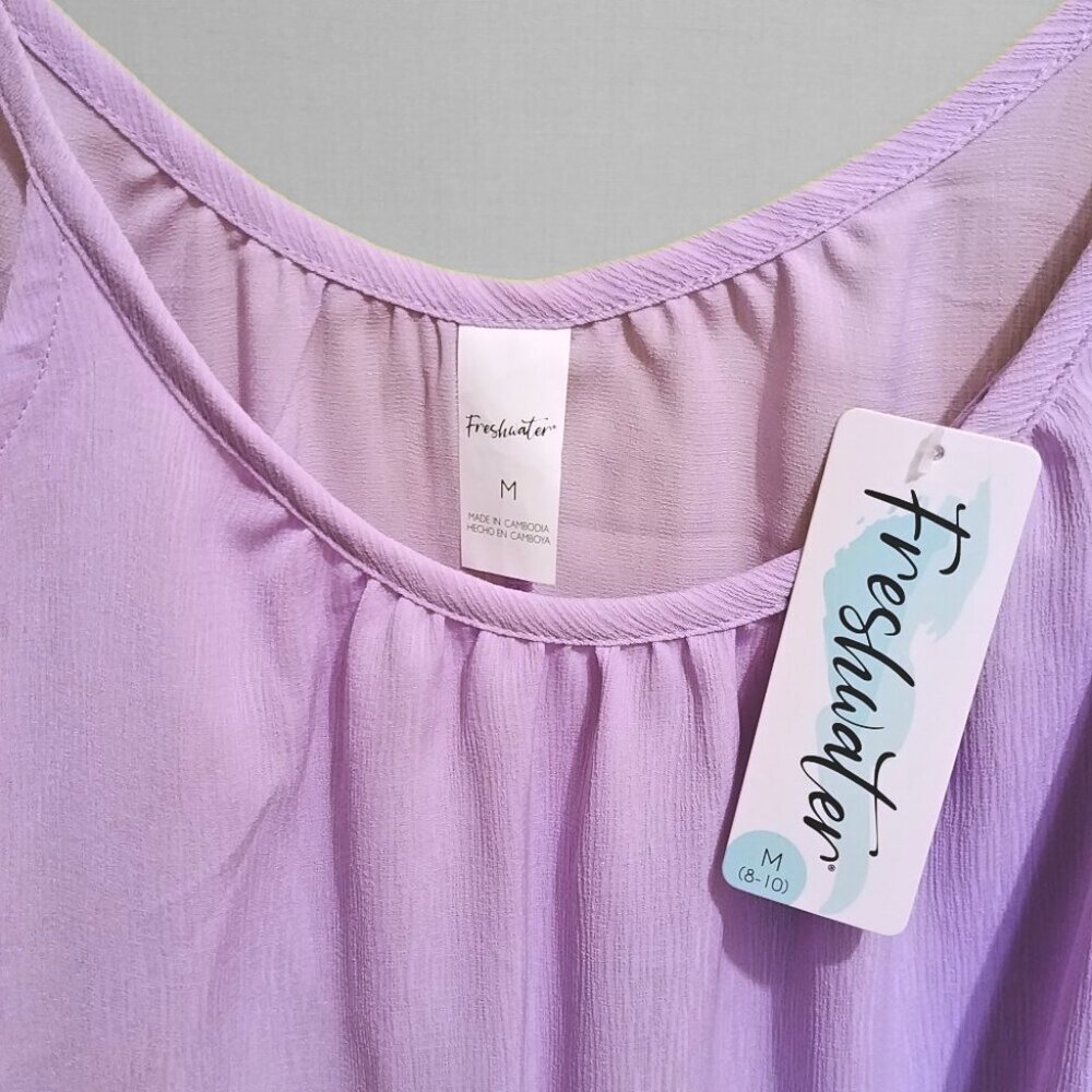 Freshwater Swimsuit Beach Pool Cover-Up Dress Lilac Size Medium - Picture 3 of 4